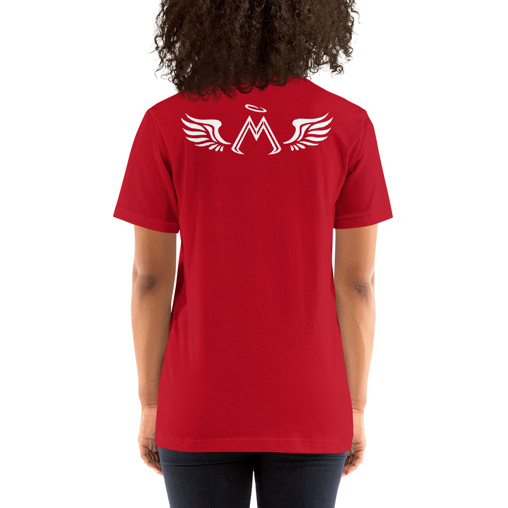 Red Short Sleeve T-Shirt With White MM Iconic Logo
