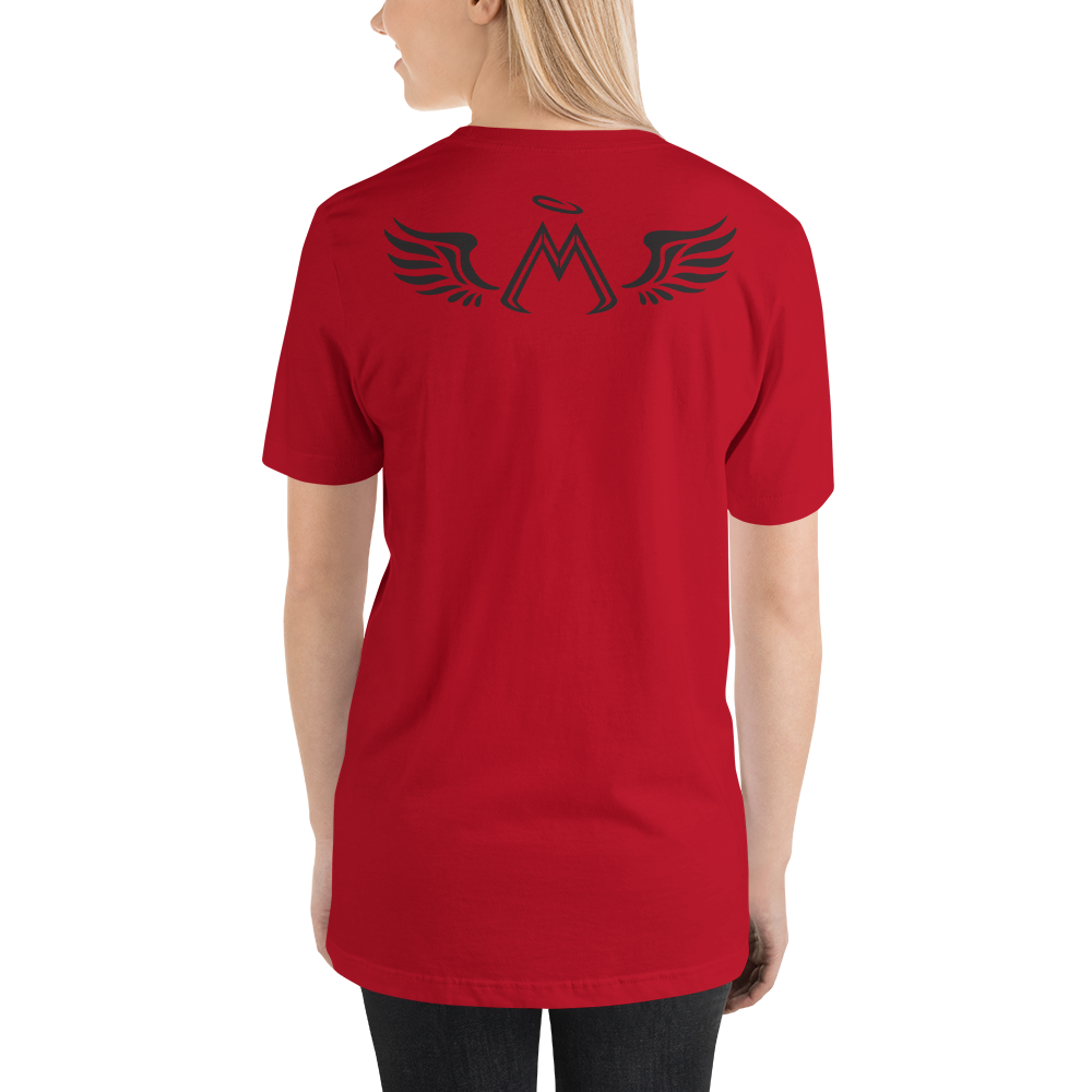 Red Short Sleeve T-Shirt With Black MM Iconic Logo