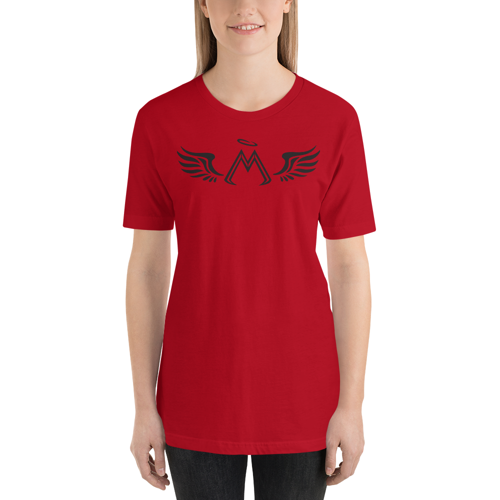 Red Short Sleeve T-Shirt With Black MM Iconic Logo