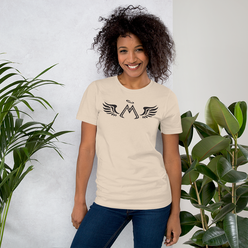 Soft Cream Short Sleeve T-Shirt With Black MM Iconic Logo