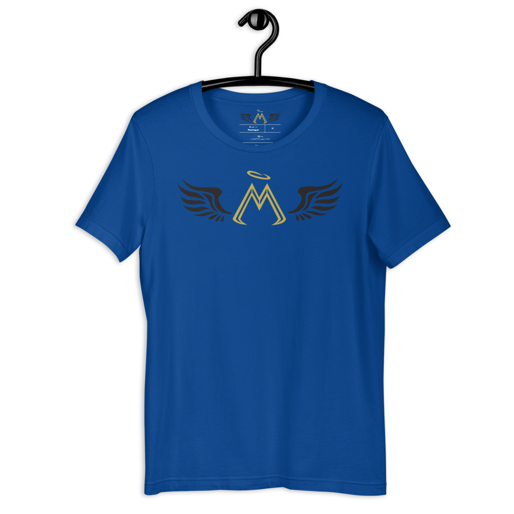 Royal Blue Short Sleeve T-Shirt With Gold-Black MM Iconic Logo