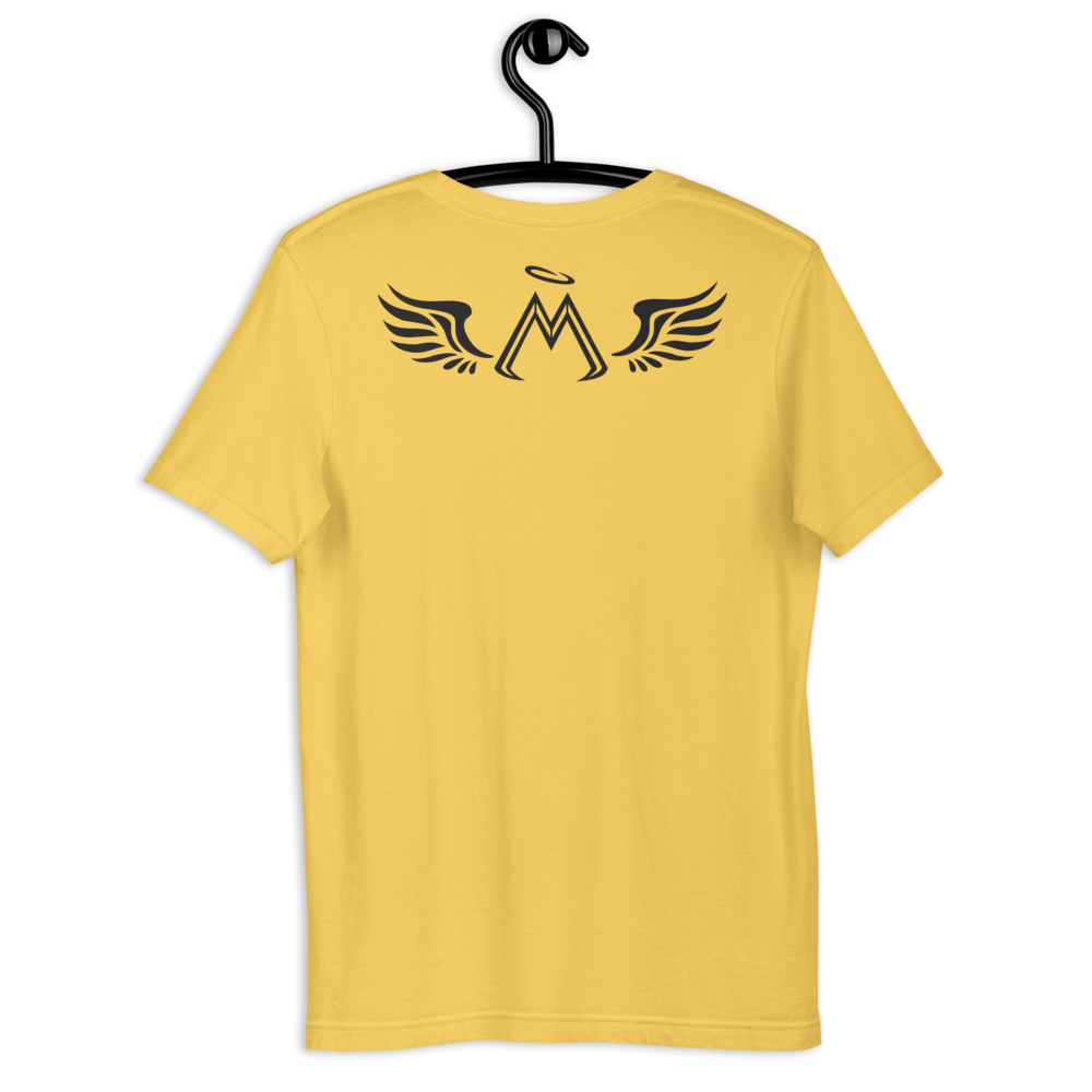 Yellow Short Sleeve T-Shirt With Black MM Iconic Logo