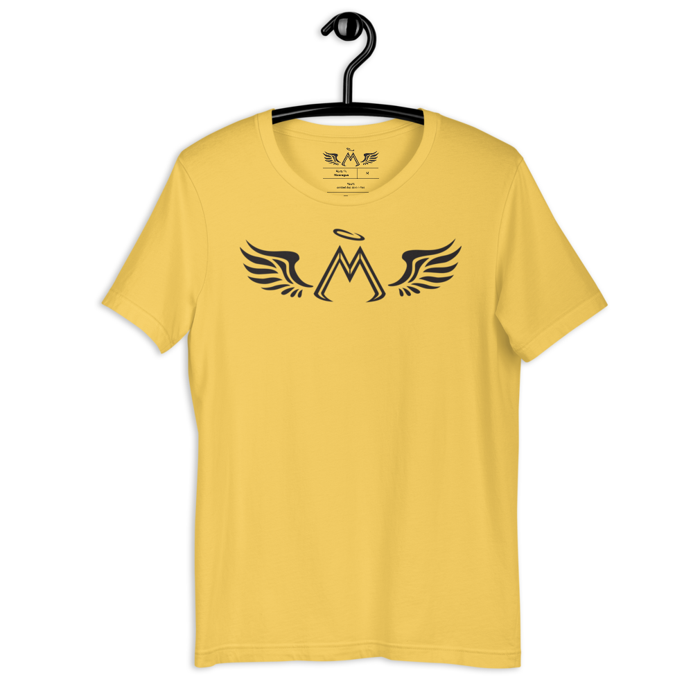 Yellow Short Sleeve T-Shirt With Black MM Iconic Logo