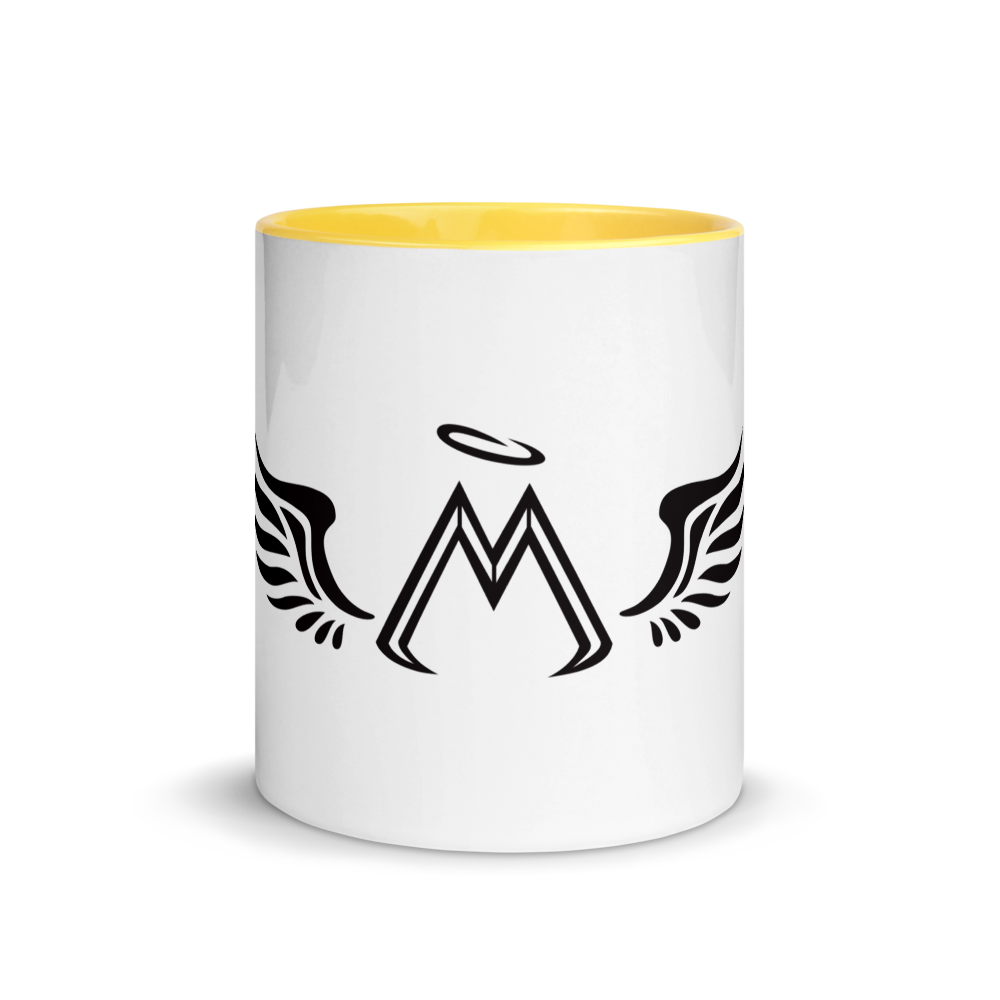 Yellow-White Mug With Black MM Iconic Logo