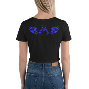 Black Crop Top With Blue MM Iconic Logo