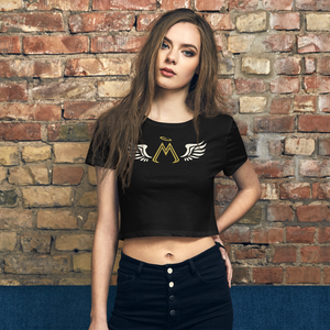 Black Crop Top With Classic MM Iconic Logo