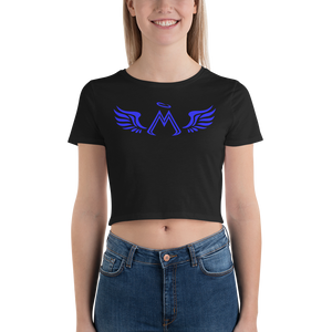 Black Crop Top With Blue MM Iconic Logo