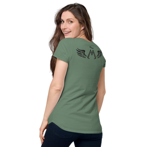 Army Green Round Neck Tee With Black MM Iconic Logo
