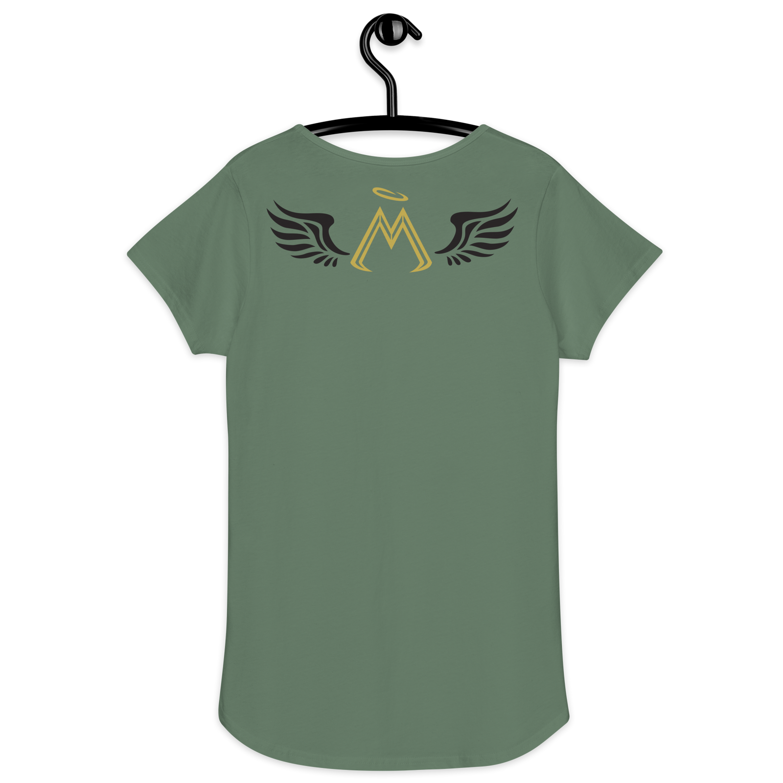 Army Green Round Neck Tee With Gold-Black MM Iconic Logo