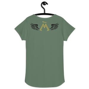 Army Green Round Neck Tee With Gold-Black MM Iconic Logo