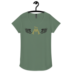 Army Green Round Neck Tee With Gold-Black MM Iconic Logo