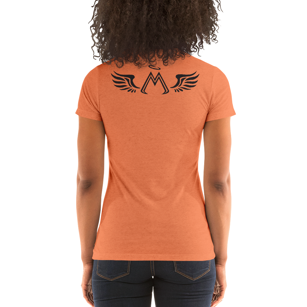 Orange Tri-Blend Short Sleeve T-Shirt With Black MM Iconic Logo
