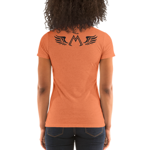 Orange Tri-Blend Short Sleeve T-Shirt With Black MM Iconic Logo