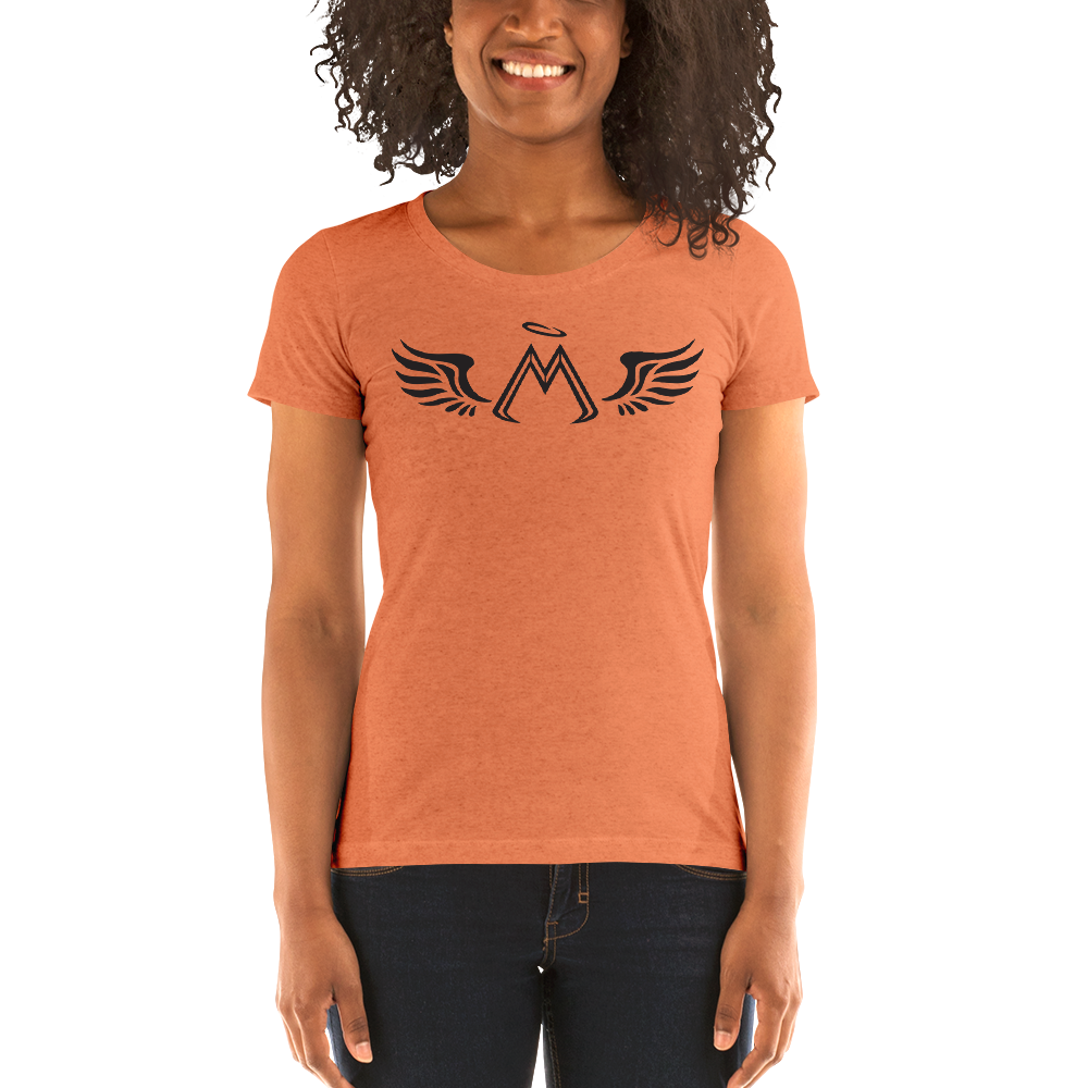 Orange Tri-Blend Short Sleeve T-Shirt With Black MM Iconic Logo