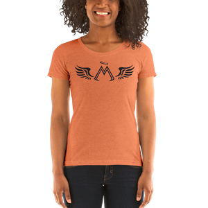 Orange Tri-Blend Short Sleeve T-Shirt With Black MM Iconic Logo
